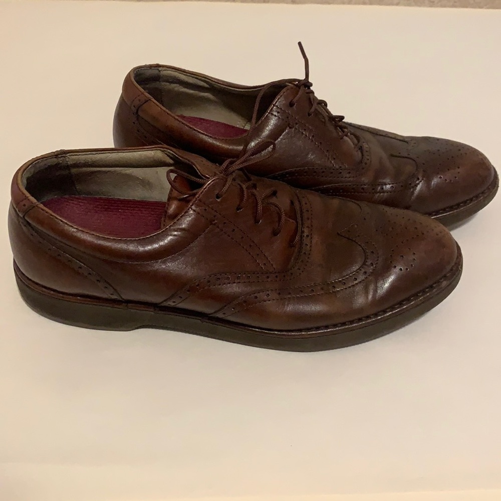 brown leather mean dress shoes size 7.5